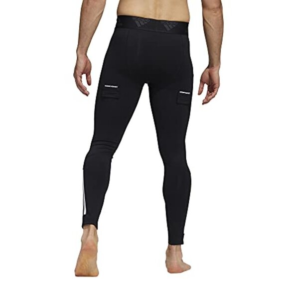 adidas Mens Hockey Baselayer Tights with Cup GQ9502 Black adiHockey Pants - Picture 3 of 5